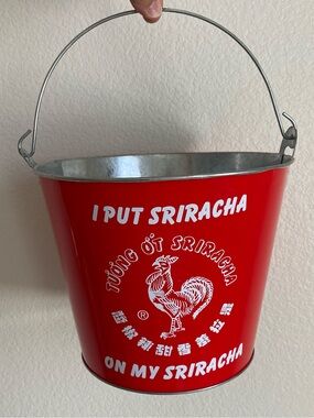 "I Put Sriracha On My Sriracha" metal bucket
